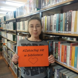 Uczestniczka akcji "Zakochaj się w bibliotece" - Ewa Szymańska