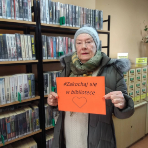 Uczestniczka akcji "Zakochaj się w bibliotece" - Helena Łazienka