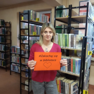 Uczestniczka akcji "Zakochaj się w bibliotece" - Dorota Kośmider