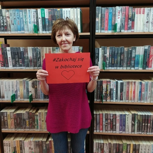 Uczestniczka akcji "Zakochaj się w bibliotece" - Joanna Krysztoforska