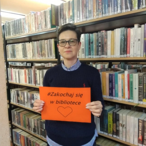 Uczestniczka akcji "Zakochaj się w bibliotece" - Edyta Kłyszewska